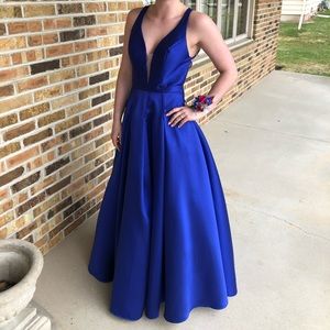 Royal blue prom dress